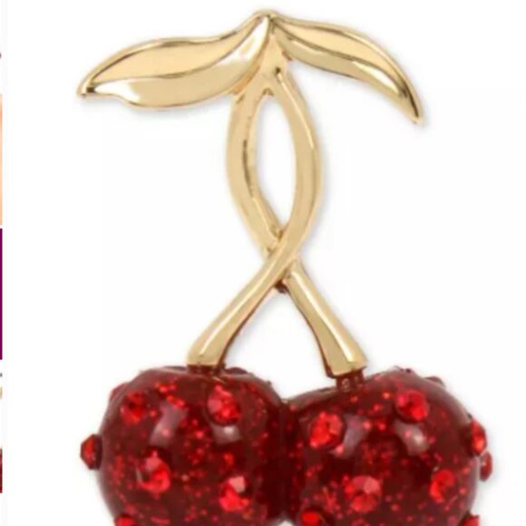 NWT Betsey Johnson Cherry Drop Earrings - Picture 4 of 6